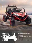 OTTARO 24V 10AH Ride on UTV Cars 2 Seater, Electric Cars Vehicles for Kids Teens,Metal Frame,EVA Wheels, 2x200W Powerful Motors, 20â Large 2 Seats, Bluetooth, Remote Control, Max Speed 4.7Mphï¼Redï¼ by OTTARO
