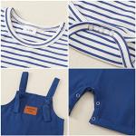 nilikastta Newborn Baby Boy Clothes Outfit Set,0-18 Months Summer Short Sleeve Romper Bodysuit Overall Infant Boys Clothing (Dark Blue,3-6 Months) from nilikastta