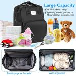 MYMYTE Diaper Bag Backpack, Large Baby Diaper Bags for Boys Girls, Multifunction Portable Waterproof Travel Back Pack for Moms Dads, Baby Registry Search by 