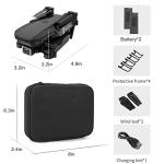 Drone with Camera for Adults Kids, Foldable RC Quadcopter, Helicopter Toys, 4K Dual Cameras Drone for Beginners, One Key Start, Altitude Hold,Headless Mode,3D Flips, 2 Batteries, Carrying Case from HAOTE