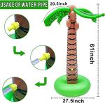 61" Inflatable Palm Tree Backyard Sprinkler Toy for Kid, Spray Water Pool Toy Inflatable Water Park Outdoor Hawaiian Party Coconut Tree for Lawn Sprinkler for Toddlers Backyard Beach Games Toys by AMENON