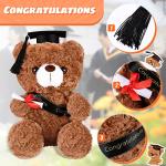 6 Set 9 Inch Graduation Gifts Bear Class of 2023 Stuffed Bears Bulk Plush Animals Bear with Graduation Hat, Greeting Card,String Light and Paper Gift Bags for Graduation Day Gift Party Favors by Sotiff