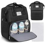 MYMYTE Diaper Bag Backpack, Large Baby Diaper Bags for Boys Girls, Multifunction Portable Waterproof Travel Back Pack for Moms Dads, Baby Registry Search by 