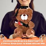 6 Set 9 Inch Graduation Gifts Bear Class of 2023 Stuffed Bears Bulk Plush Animals Bear with Graduation Hat, Greeting Card,String Light and Paper Gift Bags for Graduation Day Gift Party Favors by Sotiff