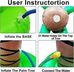 61" Inflatable Palm Tree Backyard Sprinkler Toy for Kid, Spray Water Pool Toy Inflatable Water Park Outdoor Hawaiian Party Coconut Tree for Lawn Sprinkler for Toddlers Backyard Beach Games Toys by AMENON