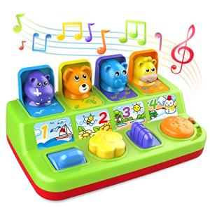 Duchong Interactive Pop Up Animals Toy for Toddlers, STEM Early Developmental Cause and Effect Toys for Ages 9-12-18 Months Toddlers & 1 Year Old Kids, Babies, Boys & Girls by Duchong
