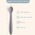 Silicone Baby Feeding Spoons, First Stage Baby Infant Spoons, Soft-Tip Easy on Gums I Baby Training Spoon Self Feeding | Baby Utensils Feeding Supplies, Dishwasher & Boil-proof, 6 Pack from NETANY