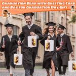 6 Set 9 Inch Graduation Gifts Bear Class of 2023 Stuffed Bears Bulk Plush Animals Bear with Graduation Hat, Greeting Card,String Light and Paper Gift Bags for Graduation Day Gift Party Favors by Sotiff