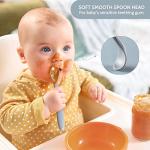 Silicone Baby Feeding Spoons, First Stage Baby Infant Spoons, Soft-Tip Easy on Gums I Baby Training Spoon Self Feeding | Baby Utensils Feeding Supplies, Dishwasher & Boil-proof, 6 Pack from NETANY