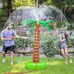 61" Inflatable Palm Tree Backyard Sprinkler Toy for Kid, Spray Water Pool Toy Inflatable Water Park Outdoor Hawaiian Party Coconut Tree for Lawn Sprinkler for Toddlers Backyard Beach Games Toys by AMENON