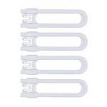 Sliding Cabinet Child Safety Locks-GRANDOTO U Slide Door Locking for Childproof Safe Latch & Baby Proofing Lock for Wardrobe,Kitchen,Bathroom,Drawer,Fridge,Cupboard Doors Knobs & Handles (4Pack White) from GR