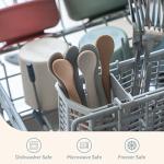 Silicone Baby Feeding Spoons, First Stage Baby Infant Spoons, Soft-Tip Easy on Gums I Baby Training Spoon Self Feeding | Baby Utensils Feeding Supplies, Dishwasher & Boil-proof, 6 Pack from NETANY