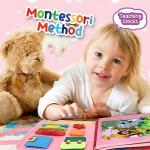 Toddler Girl Toys Busy Board Pink - Birthday Gifts 2 Year Old Girls 1-3 Autism Kids Sensory Airplane Travel Essentials Quiet Books 2-4 Montessori Activity Plane Car Ride Trip Autistic Children Develop by Nangong Jingda Felt Products Co., Ltd