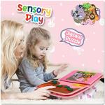Toddler Girl Toys Busy Board Pink - Birthday Gifts 2 Year Old Girls 1-3 Autism Kids Sensory Airplane Travel Essentials Quiet Books 2-4 Montessori Activity Plane Car Ride Trip Autistic Children Develop by Nangong Jingda Felt Products Co., Ltd