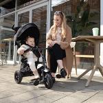 QPlay Rito Toddler Tricycle with 3-Stages - Premium Push Trike Featuring Easy Storage & Transportability, Safety Harness, Adjustable Canopy & Parent Handle (Ages 1-5, Black) by Q-Play