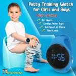 Kidnovations Premium Button Potty Training Watch - Toilet Training Timer - Rechargeable Water-Resistant Digital Watch Potty Time Reminder Vibrates & Plays Music Fashionable & Functional Gift for Kids by Kidnovations