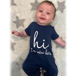 HINTINA Preemie Premature Baby Boy Romper Coming Home Outfits Hi I'm New Here Jumpsuit Summer Clothes Set Premie by 