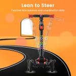 TONBUX Kids Scooter for Age 3-12, Toddler Scooter with 4 Adjustable Heights, Light Up 3-Wheels Scooter, Shock Absorption Design, Lean to Steer, Balance Training Scooter for Kids Red by TONBUX