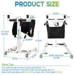 Electric Patient Lift Transfer Chair,Foldable Patient Lift for Home Use Seniors,Car Transfer Aid Chair,Shower Wheelchair,Patient Lift Aid for Disabled,Transport Chair Max Load 290lbs by AUVKMUY