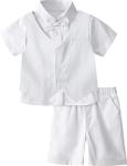 A&J DESIGN Baptism Outfits for Boys Christening Clothing Baby White Suit 18-24 Months from 