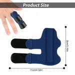LUTER 2pcs Trigger Finger Splints, Finger Brace Protectors Finger Support Straightener for Injured Broken Strained Finger Protection for Middle, Index, Pinky Fingers (Dark Blue) by LUTER