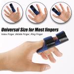 LUTER 2pcs Trigger Finger Splints, Finger Brace Protectors Finger Support Straightener for Injured Broken Strained Finger Protection for Middle, Index, Pinky Fingers (Dark Blue) by LUTER