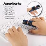 LUTER 2pcs Trigger Finger Splints, Finger Brace Protectors Finger Support Straightener for Injured Broken Strained Finger Protection for Middle, Index, Pinky Fingers (Dark Blue) by LUTER