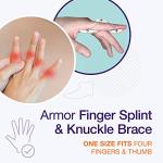 ARMOR Finger Extension Splint, Knuckle Brace for Injury, Arthritis, Tendinitis, PIP Joint Tightness, and BoutonniÃ©re Deformities with Adjustable Bilateral Wires, All Ages, Large by Armor