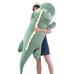 OULV Dinosaur Plush Toy Pillow,Cute Dinosaur Stuffed Animals Doll,Soft Lumbar Back Cushion Big Dinosaur Plushies Stuffed Toy Cute Pillows,Great Gift for Kids Birthday,Valentine (Green,39.3in) from XINCHENG