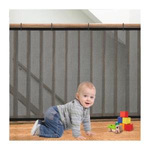Banister Guard for Baby,10ft x 3ft, Baby Safety Stairs Rail Net Provides Your Baby with a Environment, Baby Safety Net Balcony Banister Stair Net Fit for Child, Small pet, Toy - Black by Gulissa