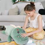 OULV Dinosaur Plush Toy Pillow,Cute Dinosaur Stuffed Animals Doll,Soft Lumbar Back Cushion Big Dinosaur Plushies Stuffed Toy Cute Pillows,Great Gift for Kids Birthday,Valentine (Green,39.3in) from XINCHENG