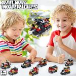 Steam Train Building Block Kits for Boys Girls Aged 6-12.Kids can Build a Steam Train or 8 Locomotive Models or a Robot.Top STEM Toys.8in2 Construction Toys.Idea Gifts for Kids(766P by fengniaogou