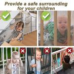Banister Guard for Baby,10ft x 3ft, Baby Safety Stairs Rail Net Provides Your Baby with a Environment, Baby Safety Net Balcony Banister Stair Net Fit for Child, Small pet, Toy - Black by Gulissa