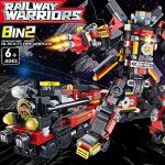 Steam Train Building Block Kits for Boys Girls Aged 6-12.Kids can Build a Steam Train or 8 Locomotive Models or a Robot.Top STEM Toys.8in2 Construction Toys.Idea Gifts for Kids(766P by fengniaogou