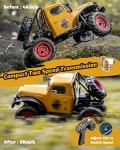 WOWRC RC Car 1/24 Remote Control Car, FCX24 Power Wagon 4WD RC Crawler Two-Speed Shift, RC Rock Crawler 8Km/h with Portal Axle Metal Gears for Boys Girls and Adults, Yellow from WOWRC