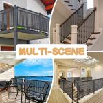 Banister Guard for Baby,10ft x 3ft, Baby Safety Stairs Rail Net Provides Your Baby with a Environment, Baby Safety Net Balcony Banister Stair Net Fit for Child, Small pet, Toy - Black by Gulissa