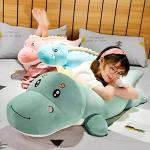 OULV Dinosaur Plush Toy Pillow,Cute Dinosaur Stuffed Animals Doll,Soft Lumbar Back Cushion Big Dinosaur Plushies Stuffed Toy Cute Pillows,Great Gift for Kids Birthday,Valentine (Green,39.3in) from XINCHENG