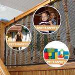 Banister Guard for Baby,10ft x 3ft, Baby Safety Stairs Rail Net Provides Your Baby with a Environment, Baby Safety Net Balcony Banister Stair Net Fit for Child, Small pet, Toy - Black by Gulissa