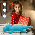 OULV Dinosaur Plush Toy Pillow,Cute Dinosaur Stuffed Animals Doll,Soft Lumbar Back Cushion Big Dinosaur Plushies Stuffed Toy Cute Pillows,Great Gift for Kids Birthday,Valentine (Green,39.3in) from XINCHENG