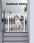 Ciays 29.5" to 37.8" Baby Gate for Stairs, 30-in Height Dog Gate Extra Wide Puppy Gate for Doorways Gate, Bonus Kits, White by Ciays