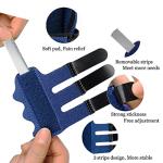 Upgraded Finger Splints (4Pcs), Trigger Finger Splint Finger Brace with 3 Fixing Strap for Mallet Finger, Broken Finger Protector, Knuckle Immobilization, Straightening Support, Arthritis Pain Relief from YHOUMEW