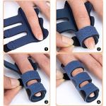 Upgraded Finger Splints (4Pcs), Trigger Finger Splint Finger Brace with 3 Fixing Strap for Mallet Finger, Broken Finger Protector, Knuckle Immobilization, Straightening Support, Arthritis Pain Relief from YHOUMEW