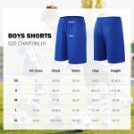 TYCTOS Boys Athletic Shorts Elastic Basketball Shorts Quick Dry Kids Youth Shorts Sports Soccer Shorts for Boys with Pockets Black&Dark Gray&Navy&Dark Green&Dark Red&Light Gray&Light Blue Large from 