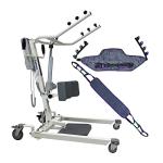 Tuffcare Stand Up Electric Patient Lift - Sit to Stand, Standing Lift, Rhino Lift with Manual Low Base - with Standing Sling (Medium) and Buttock Strap, 380 lb. Weight Capacity by Tuffcare