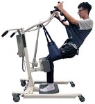 Tuffcare Stand Up Electric Patient Lift - Sit to Stand, Standing Lift, Rhino Lift with Manual Low Base - with Standing Sling (Medium) and Buttock Strap, 380 lb. Weight Capacity by Tuffcare