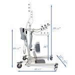 Tuffcare Stand Up Electric Patient Lift - Sit to Stand, Standing Lift, Rhino Lift with Manual Low Base - with Standing Sling (Medium) and Buttock Strap, 380 lb. Weight Capacity by Tuffcare