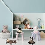 18 Pieces Safari Stuffed Animals 9.9 Inch Cute Plush Jungle Animal Toys Set Includes Tiger Lion Elephant Monkey Zebra Raccoon Rhino Giraffe Stuffed Animals Bulk for Zoo Animal Theme Party by Zhanmai