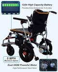 Foldable Electric Wheelchair for Adults - 360Â° Joystick Motorized Power Wheelchair - All-Terrain Folding Wheel Chair - Lightweight and Comfortable Travel Wheelchair for Seniors from PAYRFV
