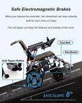 Foldable Electric Wheelchair for Adults - 360Â° Joystick Motorized Power Wheelchair - All-Terrain Folding Wheel Chair - Lightweight and Comfortable Travel Wheelchair for Seniors from PAYRFV