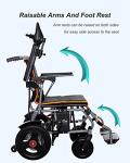 Foldable Electric Wheelchair for Adults - 360Â° Joystick Motorized Power Wheelchair - All-Terrain Folding Wheel Chair - Lightweight and Comfortable Travel Wheelchair for Seniors from PAYRFV